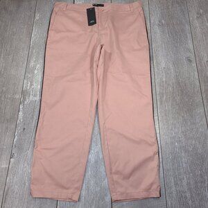 Oakley Womens Bella Chino Pants Size XL Fluffy Pink Solid Performance Stretch